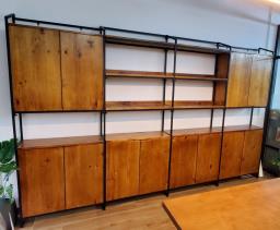 office cabinet wooden color image 3