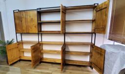 office cabinet wooden color image 4