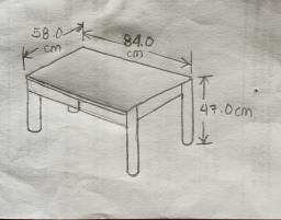 Oak wood table with chairs image 2