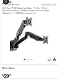 Avlt Dual Monitir Wall Mounts image 2