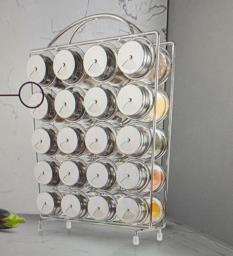 20 slot Spice Rack with Glass image 1