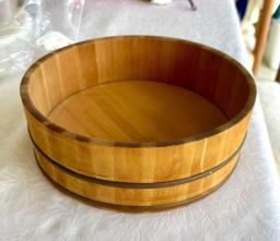 Authentic Japanese wooden rice tub image 1