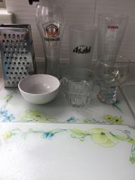 Drinking glasses grater and bowl image 1