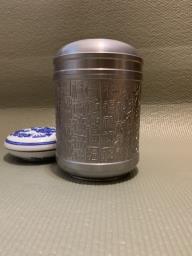 Hundreds of Fu fortune Pewter Tea Can image 1