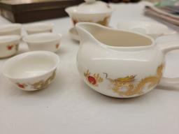 Kung Fu Ceramic Tea Set with Dragon Moti image 3