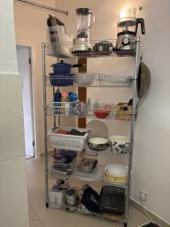 Shelving Unit with 6 Galvanised Baskets image 1
