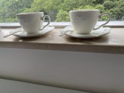 Teacoffee Cups with Saucers and Spoons image 1