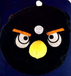 Angry Black bird bag w shoulder strap image 1