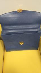 Blue Leather Brief Case real image 1