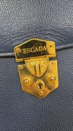 Blue Leather Brief Case real image 3