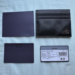 Prada Saffiano leather card holder New image 1