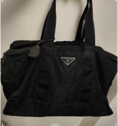 Prada Tessuto Nylon Boston Bag Black C image 3