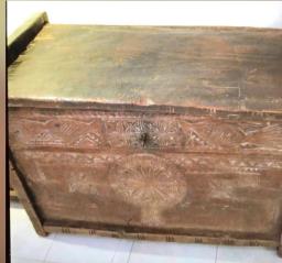 2 Hand-carved Balinese Teak Wood Chests image 1