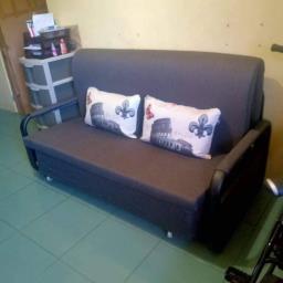 2 Seater Grey Sofa Bed For Sale image 1