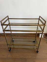 Brass Glass Bar Cart retail  5380 image 1