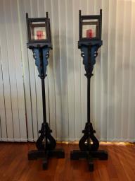 Chinese altar Elm Candle Stands image 1