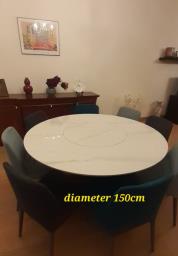 Dining table and 8 chairs set image 1
