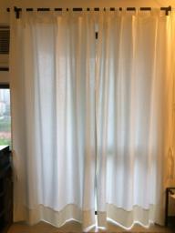 Ikea curtains with adjustable rod image 1