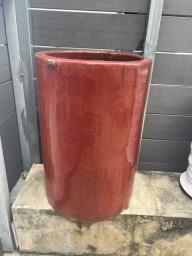 Large dark red pot for sale image 1