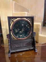 Table screen framed marble tile image 1