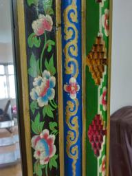 Vintage Tibetan door frame mirror image 2