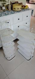 White metal shelving  storage units image 7