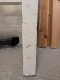 White Single Wooden Bunk Bed Frame image 1