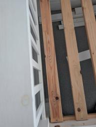 White Single Wooden Bunk Bed Frame image 3