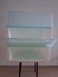 2 Stackable Plastic Storage Boxes image 2