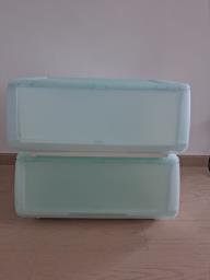 2 Stackable Plastic Storage Boxes image 3