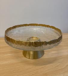 Elegant Glass Fruit  cake display plate image 1