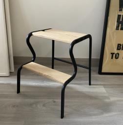 Ikea Grubban Black Birch Step Stool image 3