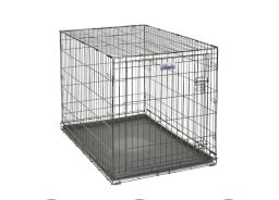 metal dog crate with sliding tray image 1