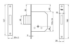 Yale  Cross Key Mortice Lock image 3