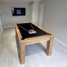 2in1 Pool Tableelixir rustic Oak black image 1