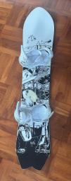 Burton powder snowboard and bindings image 2