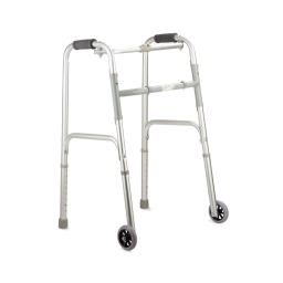 Foldable walking aid with two wheels image 1