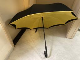 Long umbrella yellow-black image 3