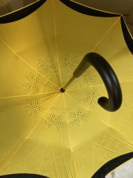 Long umbrella yellow-black image 4