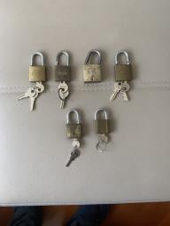 Padlocks set of 6 of 6 cm length image 1