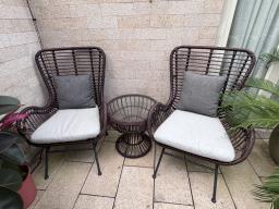 2 beautiful garden chairs and centre tab image 1