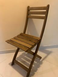 2 Wooden chair and 1 tableall foldable image 1