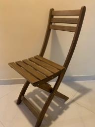 2 Wooden chair and 1 tableall foldable image 2