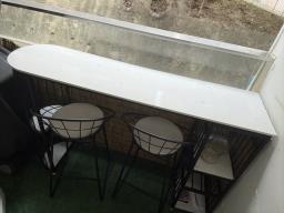 Balcony table and 2 chairs image 1