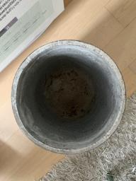 Grey Plant Container with Pattern image 3