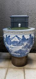 Old used chinese ceramic vase image 1