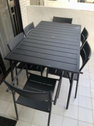 Outdoor Metal Table with 7 chairs image 2