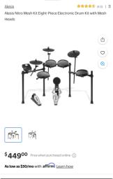8 piece electronic drum kit image 2