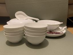 Dynasty White Bone China Dinnerware Set image 1