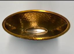 Elegant golden ceramic bowl image 2